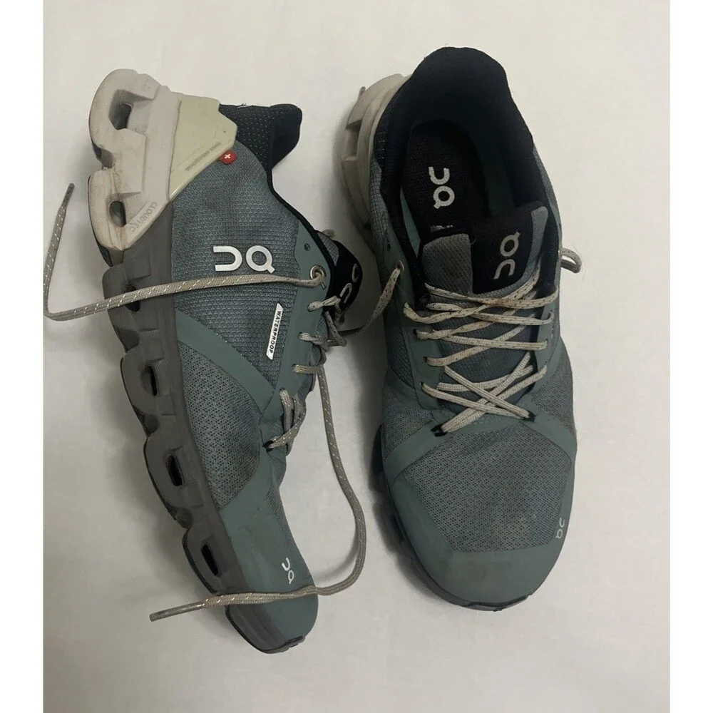 ON Cloud Shoes, Womens Size Blue White Cloudtec Road Running Trainer Lace Up 8 W
